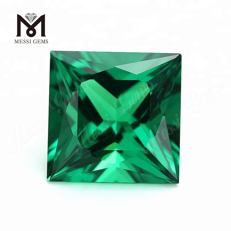 Quadratische 12 * 12 smaragdgrüne Hydroquarzkristall-Edelsteine