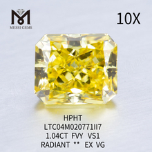 1,04 ct gelbe Labordiamanten im Strahlenschliff VS2 