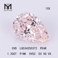1,20 ct BIRNEN-CVD-Labordiamanten, rosa Farbe, lose Labordiamanten zum Neupreis