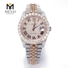 Benutzerdefinierte Iced Out VVS-Moissanit-Uhr, zertifizierter Moissanit-Diamant-Hip-Hop-Uhr-Pass-Tester