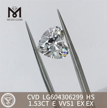 1,53 CT E VVS1 HS im Labor gezüchteter CVD-Diamant Wholesale Excellence丨Messigems LG604306299 