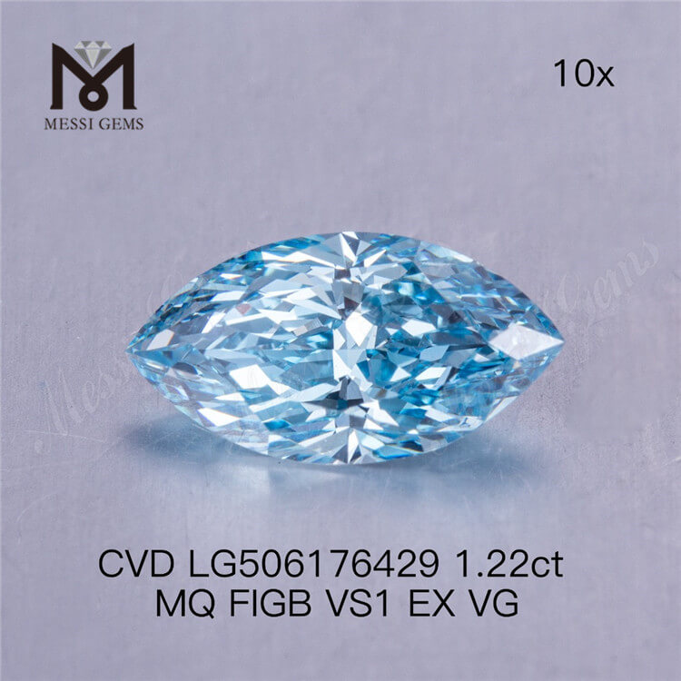 1,22 ct blauer synthetischer Diamant VS1 IGI-Labordiamant