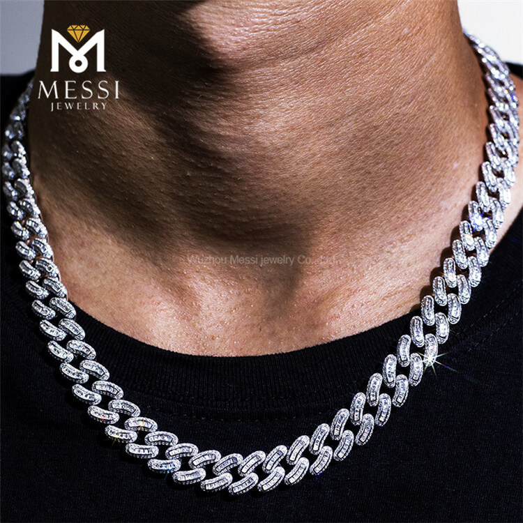20 Zoll bis 24 Zoll Mens Silver Günstige Cuban Link Halskette zum Verkauf