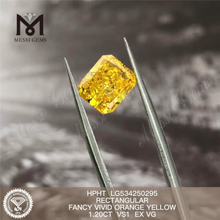 1,20 ct gelber Labordiamant VS1 RECHTECKIG geschliffener Labordiamant zum Verkauf LG534250295