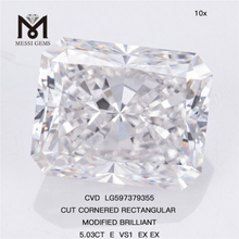 5,03 CT E VS1 EX EX RECTANGULAR CVD Diamond Laboratory LG597379355丨Messigems