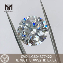 8,78 CT E VVS2 ID vvs cvd Diamant für Designer LG604377422丨Messigems