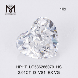 2,01 ct D HPHT Lab Diamond VS HEART künstliche Diamanten auf Lager