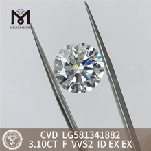 3.10CT F VVS2 ID EX EX Großhandel CVD-Diamanten für Schmuckhersteller CVD LG581341882丨Messigems