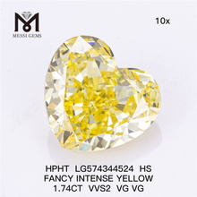 1,74 KT VVS2 VG VG HS FANCY INTENSE YELLOW Ausgefallener gelber Diamant HPHT LG574344524